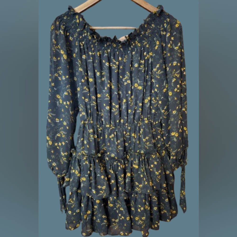 Lulus Floral Ruffle Dress